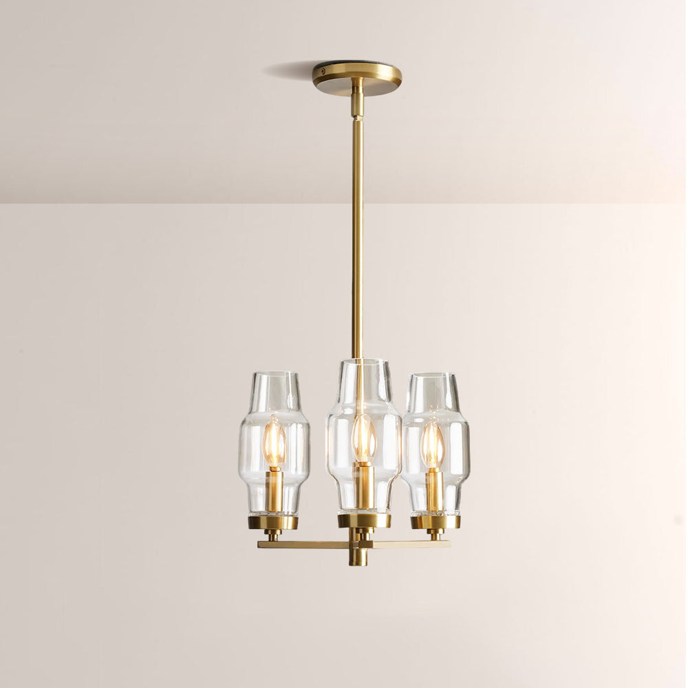 Lumi Clear Glass Semi Flush Mount-Fullstarlighting