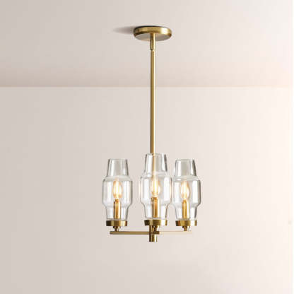 Lumi Clear Glass Semi Flush Mount-Fullstarlighting
