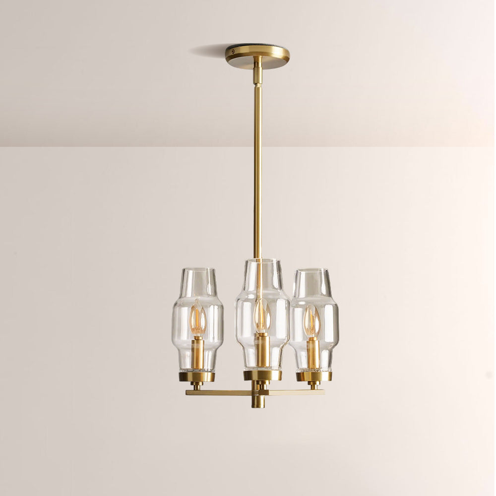 Lumi Clear Glass Semi Flush Mount-Fullstarlighting