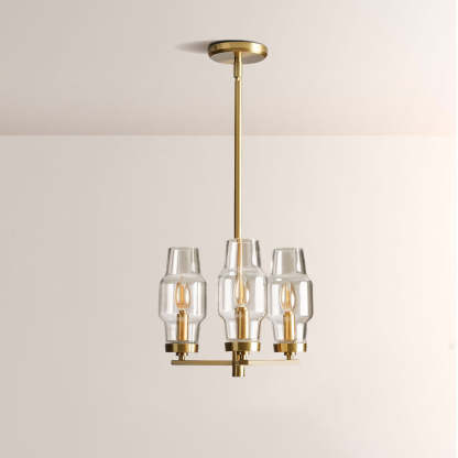 Lumi Clear Glass Semi Flush Mount-Fullstarlighting
