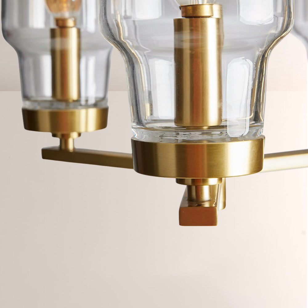 Lumi Clear Glass Semi Flush Mount-Fullstarlighting