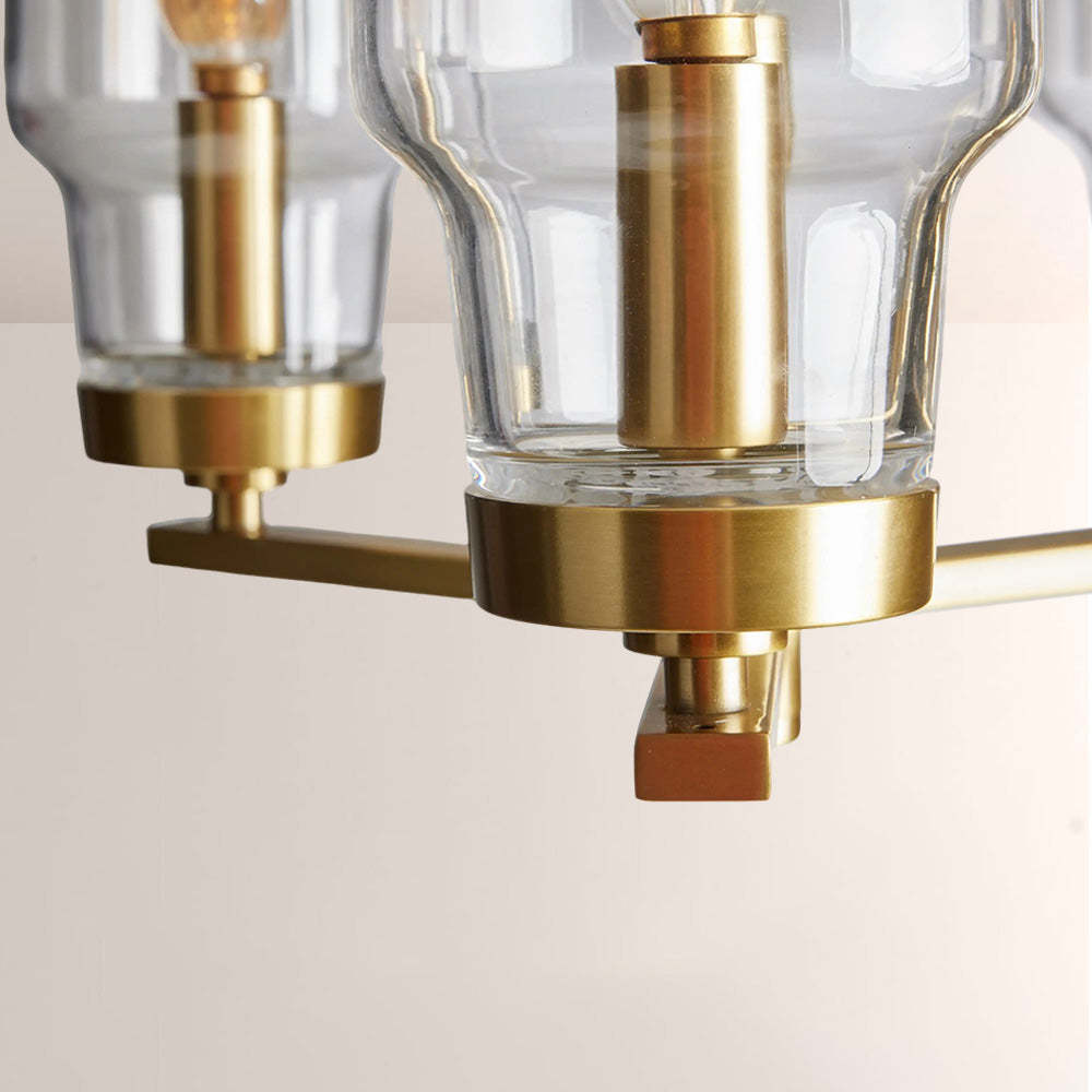Lumi Clear Glass Semi Flush Mount-Fullstarlighting