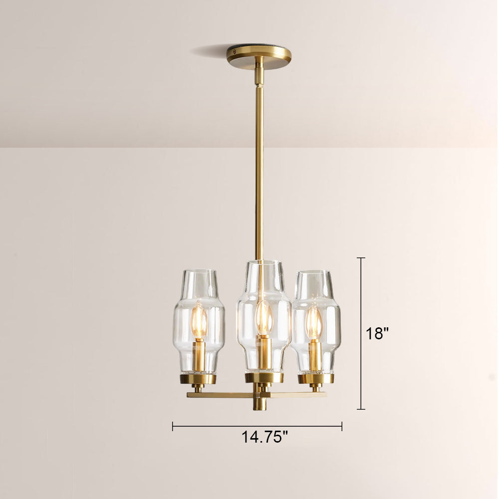 Lumi Clear Glass Semi Flush Mount-Fullstarlighting