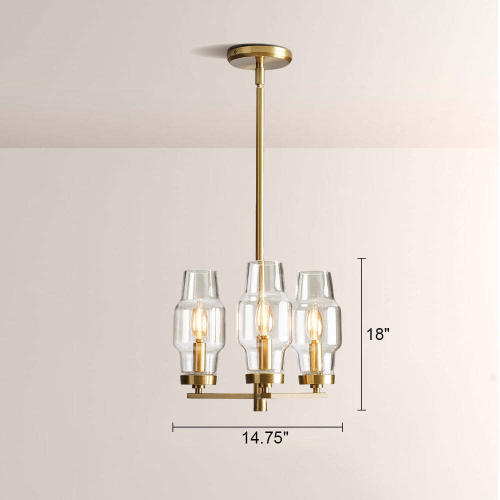 Lumi Clear Glass Semi Flush Mount-Fullstarlighting