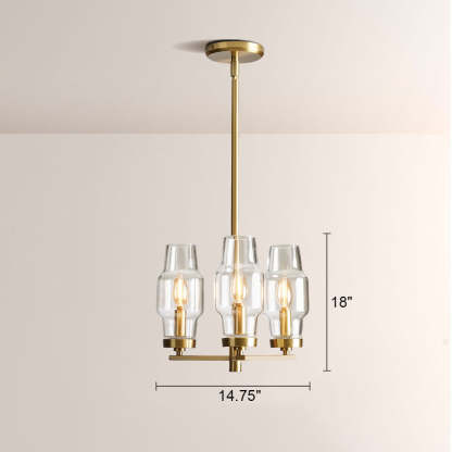 Lumi Clear Glass Semi Flush Mount-Fullstarlighting