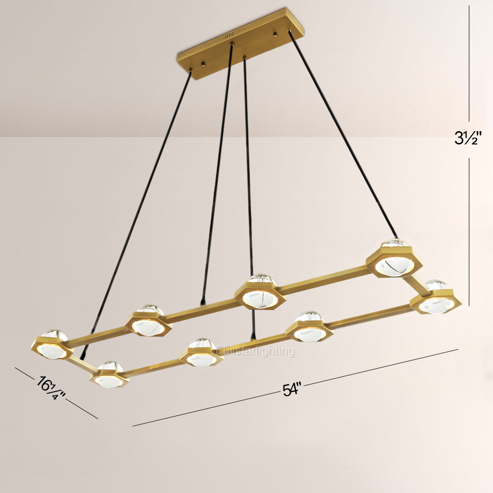 Genius Rectangular Chandelier 54"