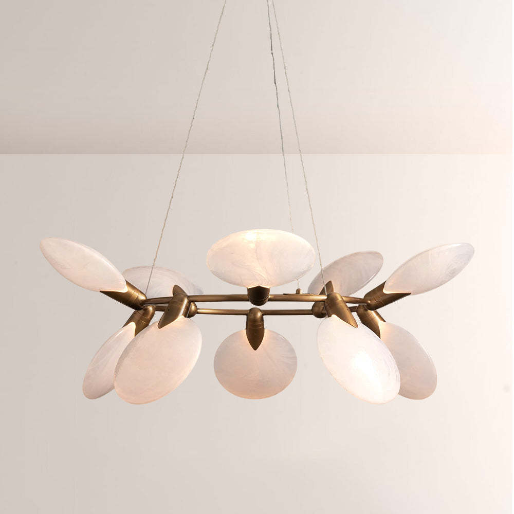 Lylam Glass Round Chandelier,Modern Chandelier For Living Room,Bedroom