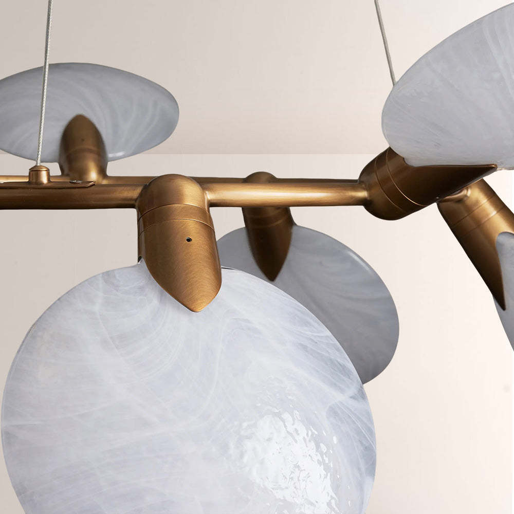 Lylam Glass Round Chandelier-Fullstarlighting
