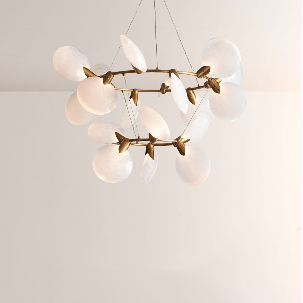 Lylam Glass Two-Tier Round Chandelier-Fullstarlighting
