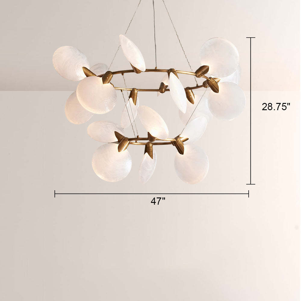 Lylam Glass Two-Tier Round Chandelier-Fullstarlighting