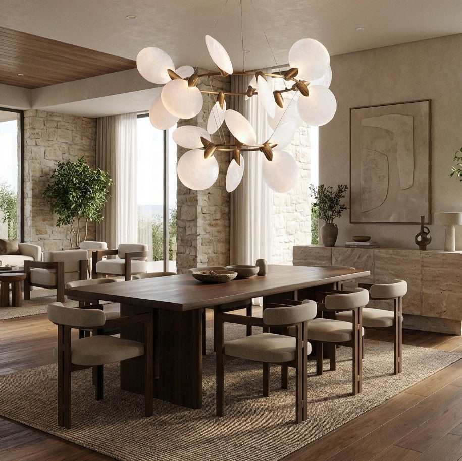 Lylam Glass Two-Tier Round Chandelier-Fullstarlighting