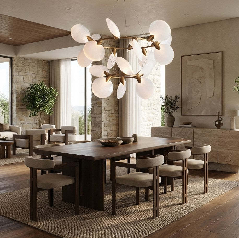 Lylam Glass Two-Tier Round Chandelier-Fullstarlighting