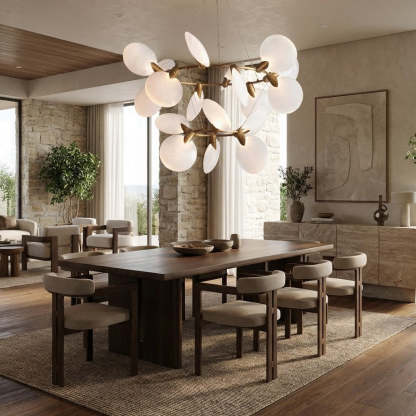 Lylam Glass Two-Tier Round Chandelier-Fullstarlighting
