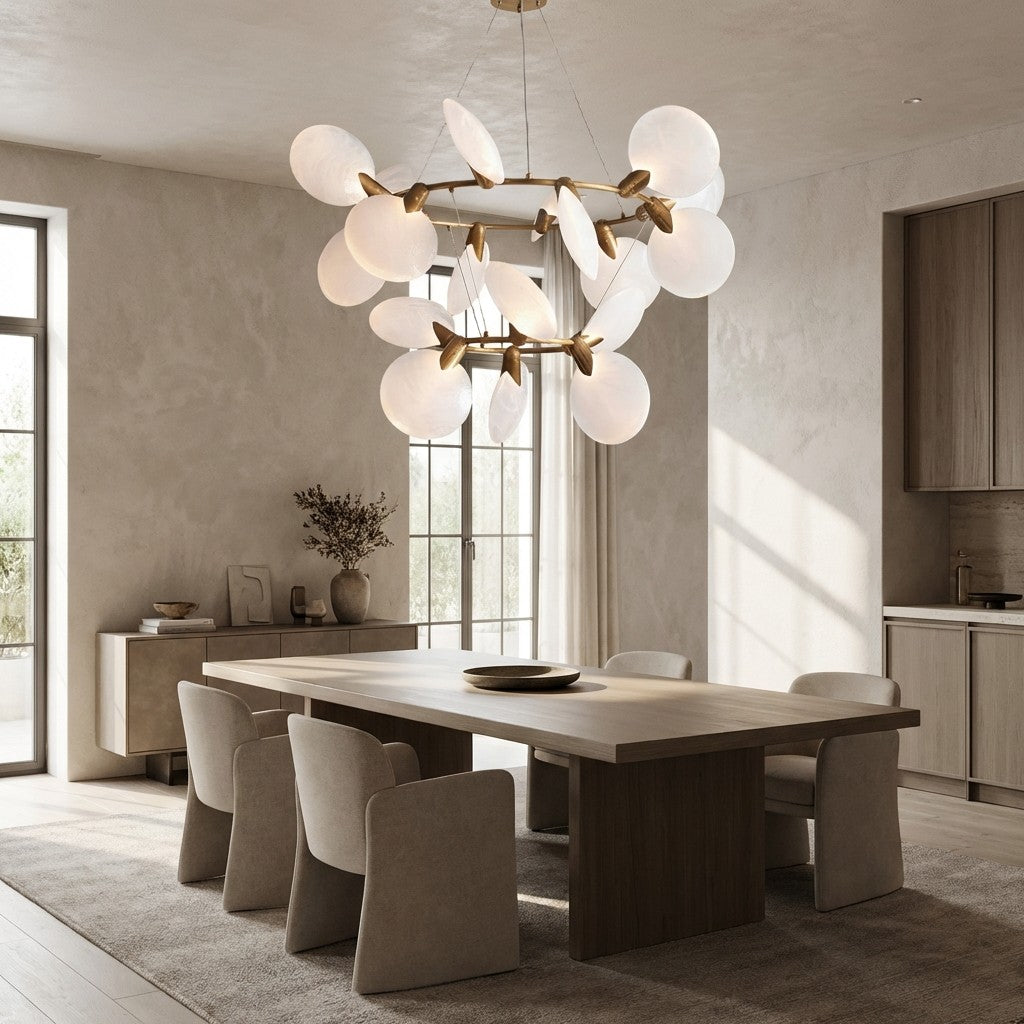Lylam Glass Two-Tier Round Chandelier-Fullstarlighting