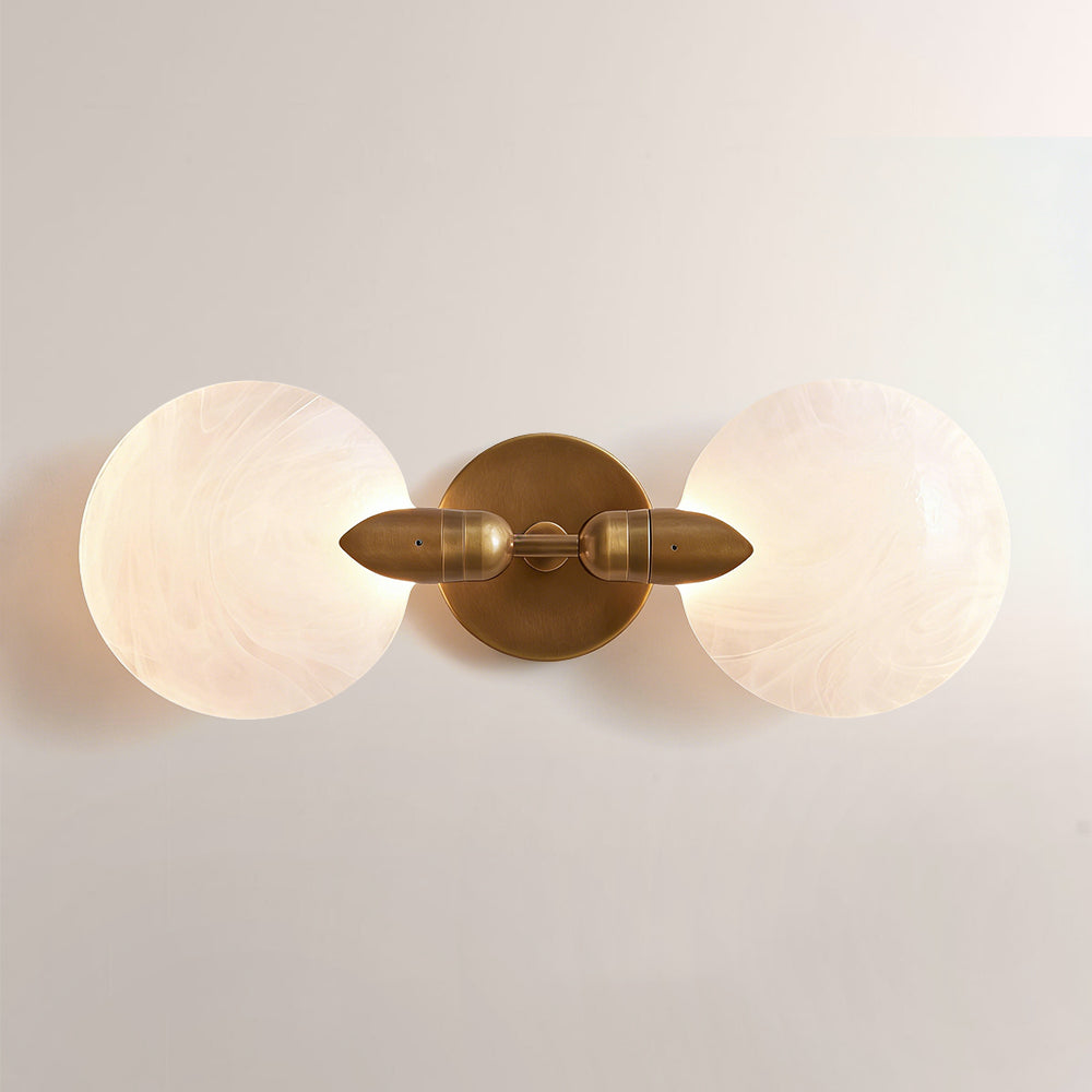 Lylo Textured Glass Double Wall Sconce-Fullstarlighting