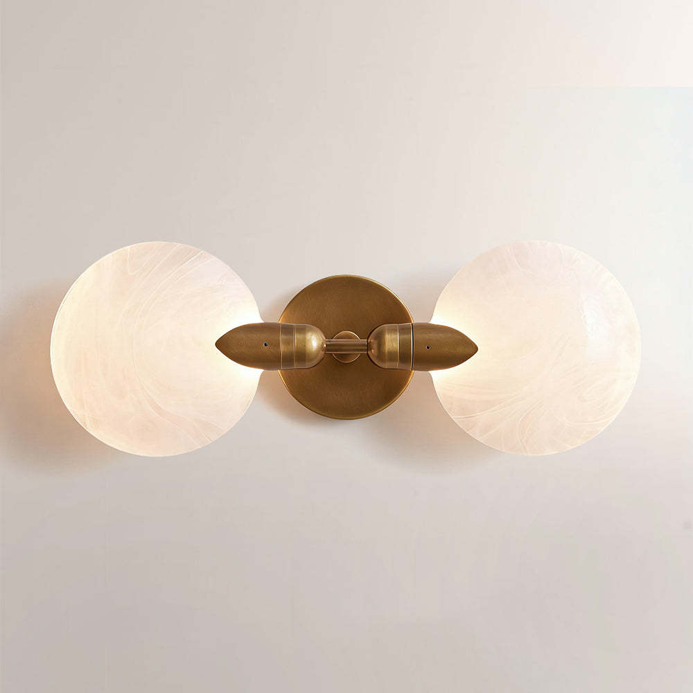 Lylo Textured Glass Double Wall Sconce-Fullstarlighting