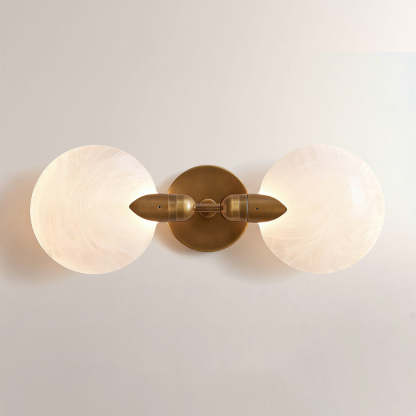 Lylo Textured Glass Double Wall Sconce-Fullstarlighting