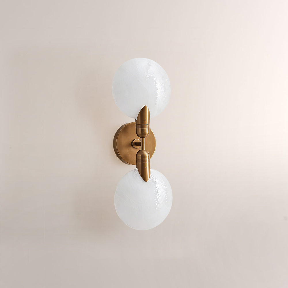 Lylo Textured Glass Double Wall Sconce-Fullstarlighting