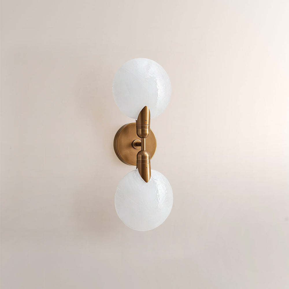 Lylo Textured Glass Double Wall Sconce-Fullstarlighting