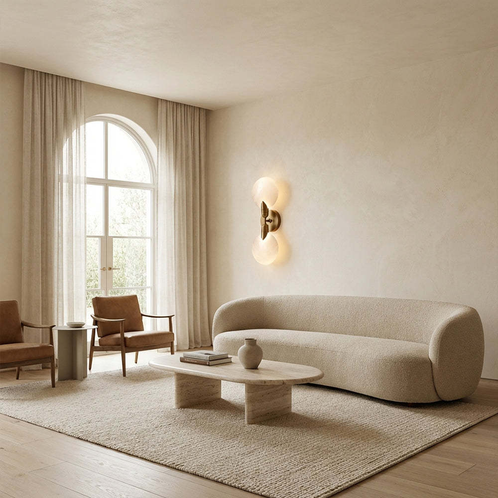 Lylo Textured Glass Double Wall Sconce