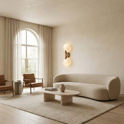 Lylo Textured Glass Double Wall Sconce