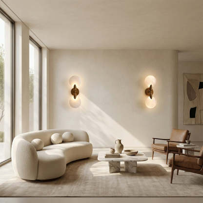 Lylo Textured Glass Double Wall Sconce