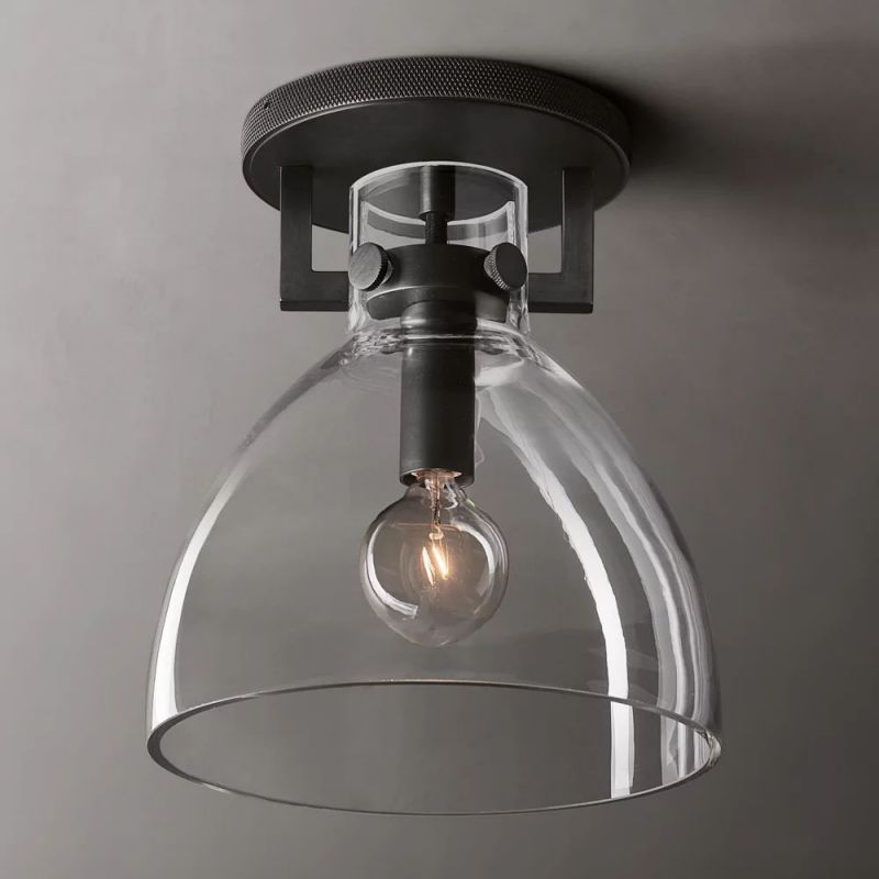 Machini Glass Cloche Flushmount 10''-Fullstarlighting