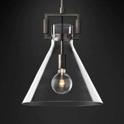 Machini Glass Funnel Pendant-Fullstarlighting