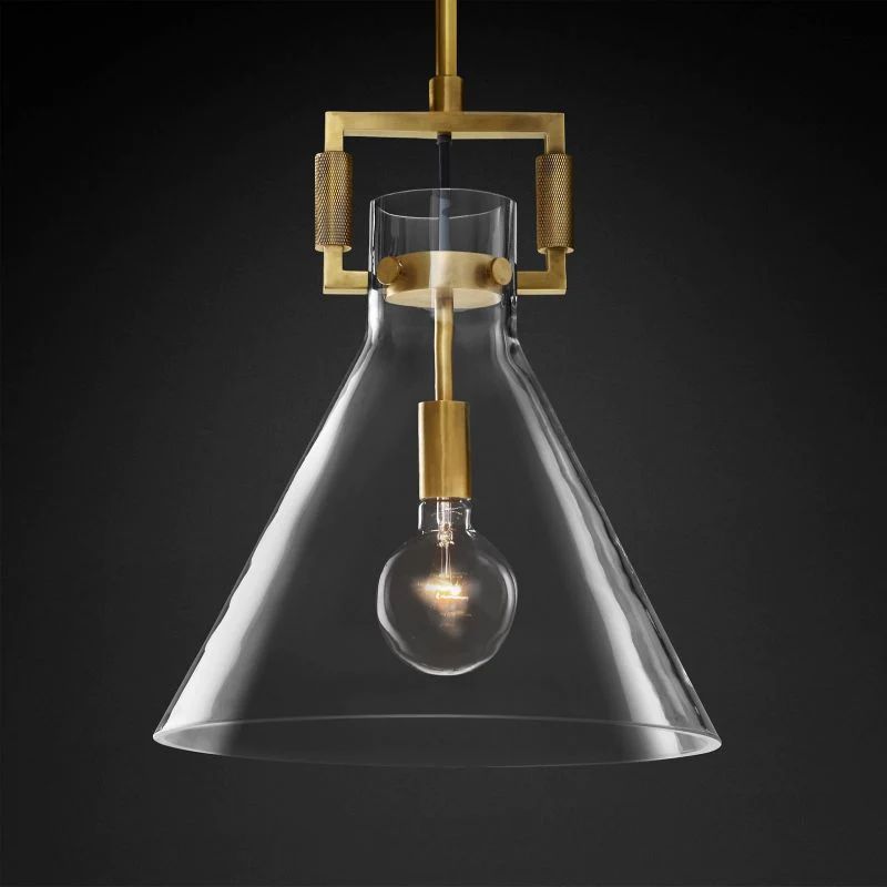 Machini Glass Funnel Pendant-Fullstarlighting