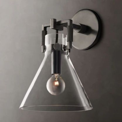 Machini Glass Funnel Sconce-Fullstarlighting