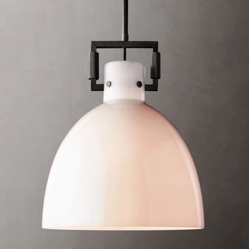 Machini Milk Glass Cloche Pendant-Fullstarlighting