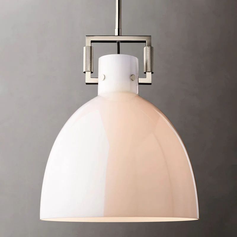Machini Milk Glass Cloche Pendant-Fullstarlighting