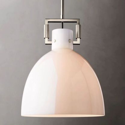 Machini Milk Glass Cloche Pendant-Fullstarlighting
