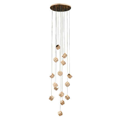 Magic Cube Crystal Staircase Chandelier-Fullstarlighting