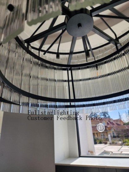 Sennie Round Chandelier 37''-Fullstarlighting