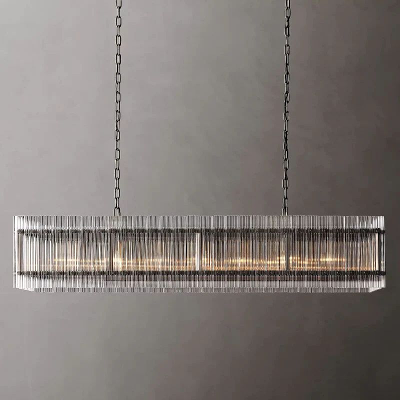 Mara Rectangular Chandelier 54''-Fullstarlighting