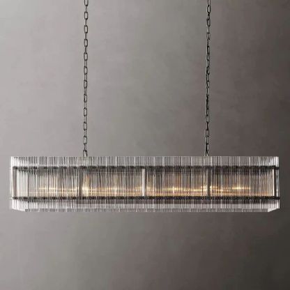 Mara Rectangular Chandelier 54''-Fullstarlighting