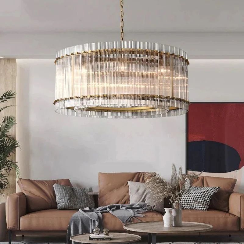 Sennie Round Chandelier 37''-Fullstarlighting