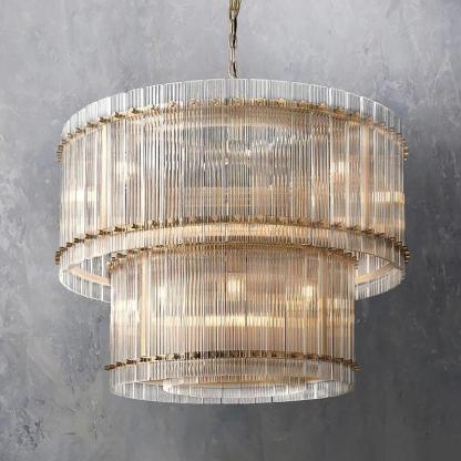 Mara Two-Tier Luxury Round Chandelier 37''-Fullstarlighting