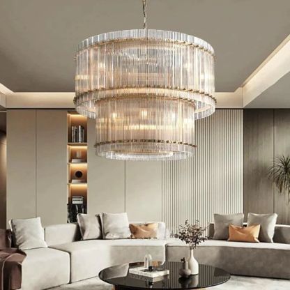 Mara Two-Tier Luxury Round Chandelier 37''