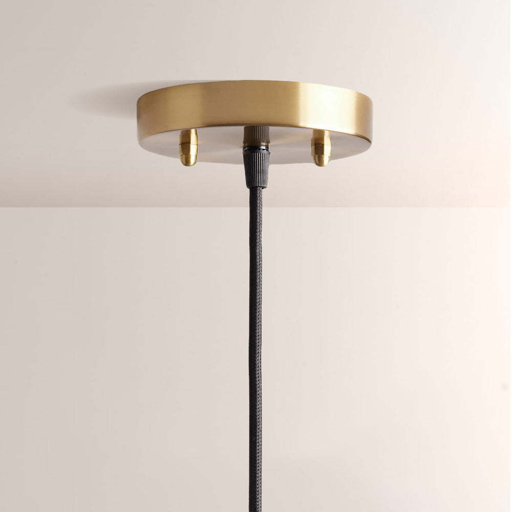 Matilde Palm Leaf & Brass Pendant-Fullstarlighting