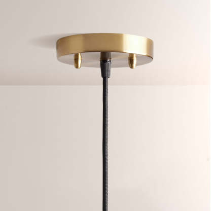 Matilde Palm Leaf & Brass Pendant-Fullstarlighting