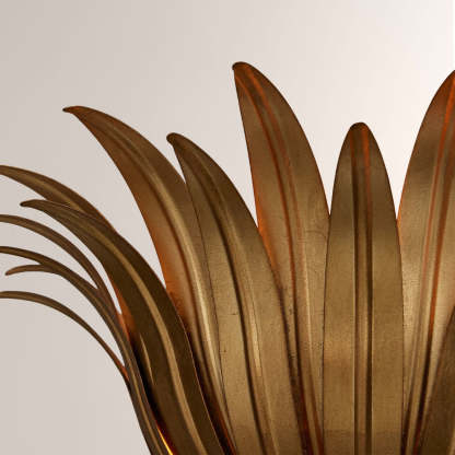 Matilde Palm Leaf & Brass Sconce-Fullstarlighting