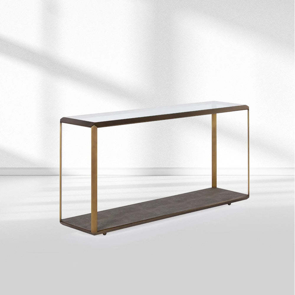 Max Glass Console Table, RH designer's self-created brand