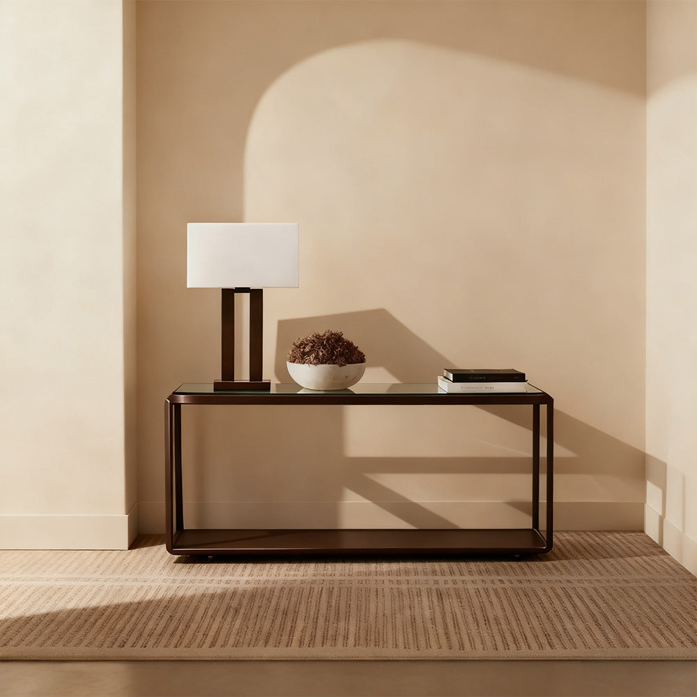 Max Glass Console Table-Fullstarlighting
