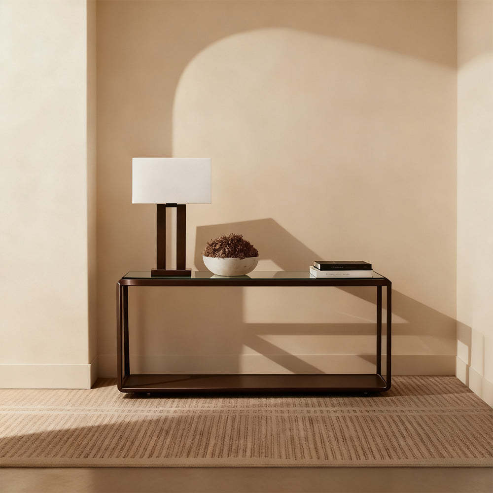 Max Glass Console Table-Fullstarlighting