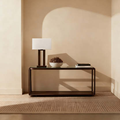 Max Glass Console Table-Fullstarlighting