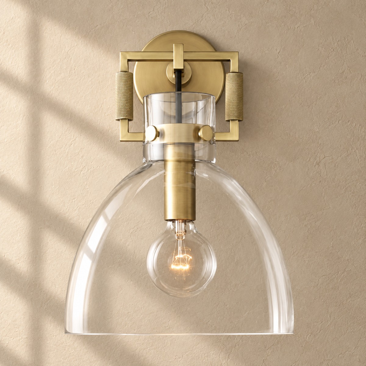 Mecadrel Glass Cloche Sconce 10"