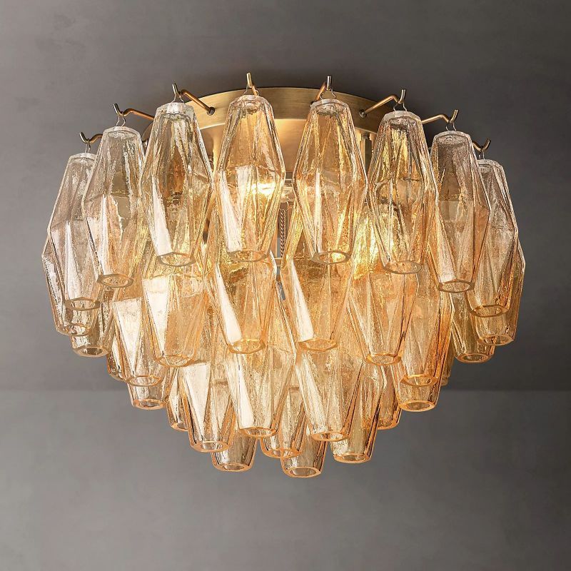 Merry Clear Glass Flushmount 17''