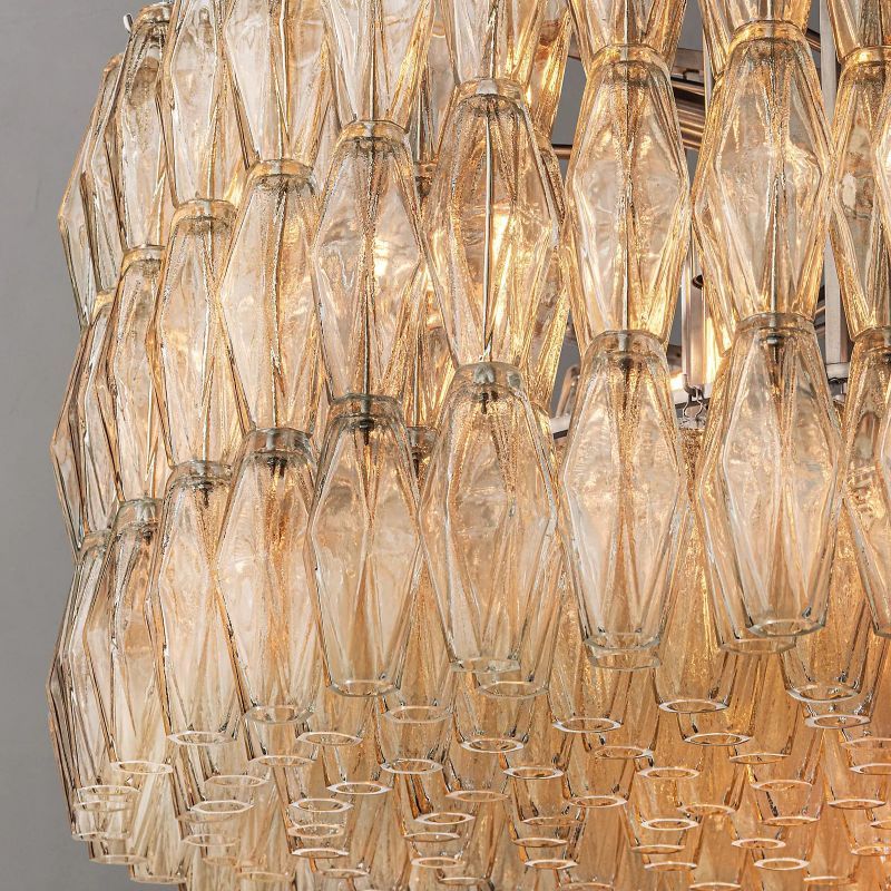 Merry Clear Glass Round Chandelier 47''